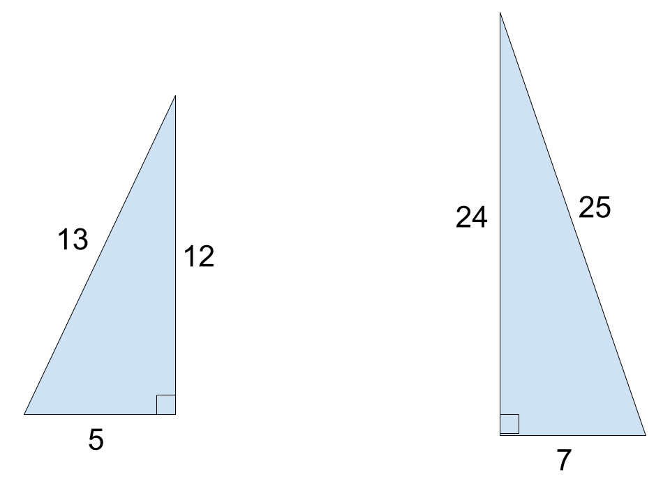 13 12 5 right triangle